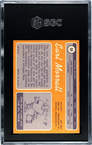 Earl Morrall 1970 Topps #88 SGC 6.5