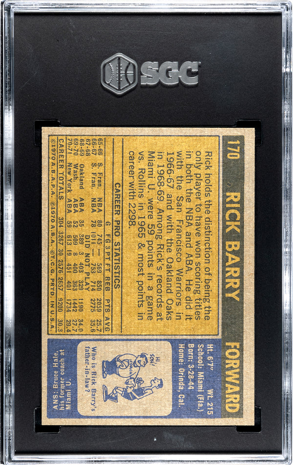 Rick Barry 1971-72 Topps #170 SGC 5.5