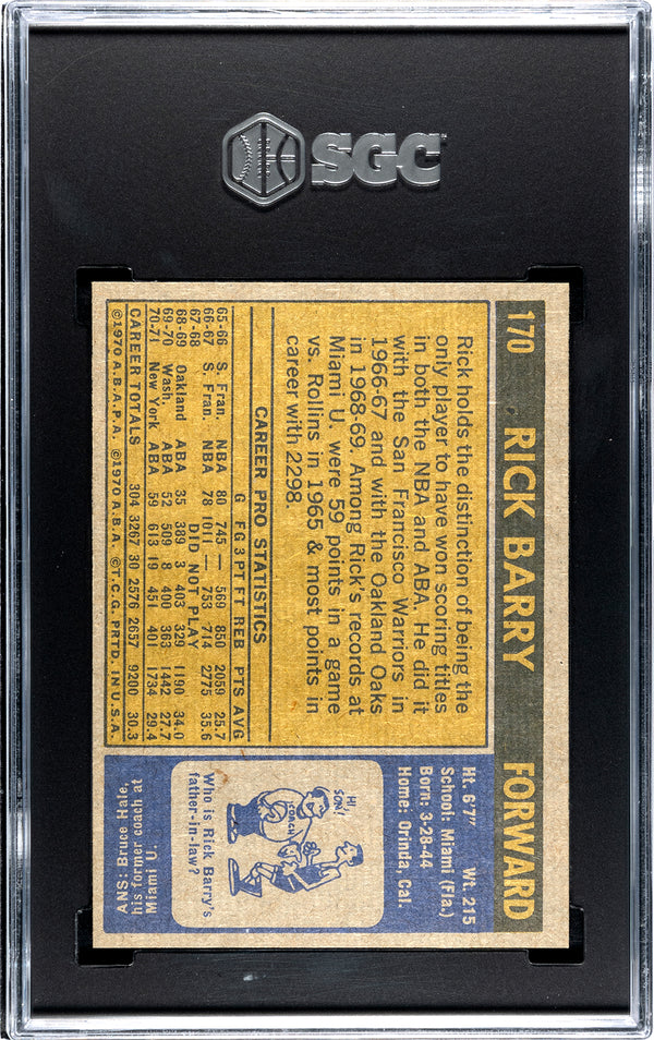 Rick Barry 1971-72 Topps #170 SGC 6