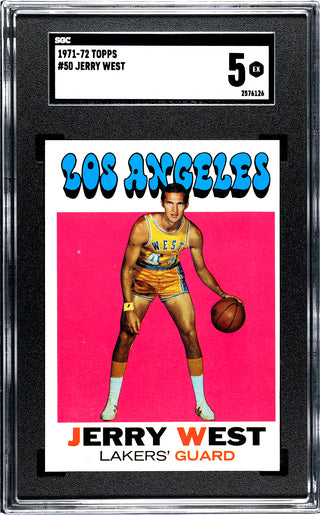 Jerry West 1971-72 Topps #50 SGC 5