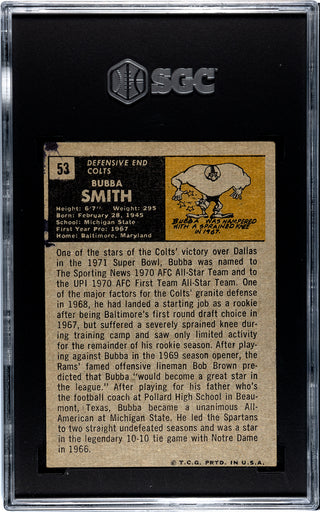 Bubba Smith 1971 Topps #53 SGC 1.5
