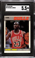 Michael Jordan 1987-88 Fleer Sticker Card #59 (SGC 5.5)