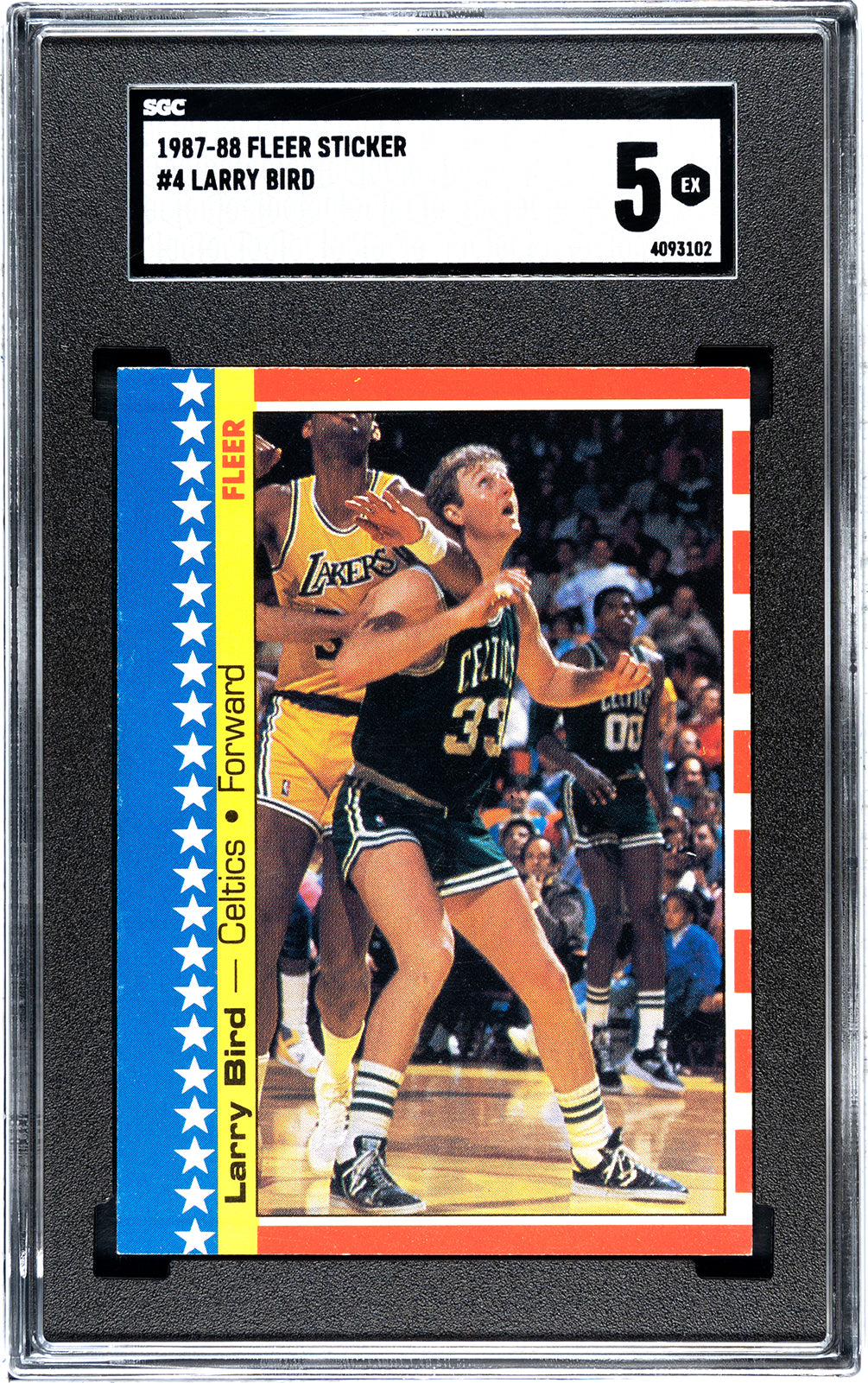 Larry Bird 1987-88 Fleer Sticker #4 SGC 5 | Hollywood Collectibles