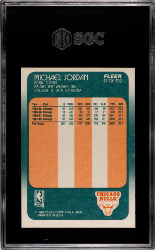 Michael Jordan 1988-89 Fleer Card #17 (SGC 7)