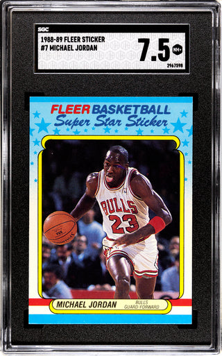 Michael Jordan 1988-89 Fleer Sticker Card #7 (SGC 7.5)