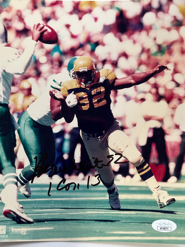 Reggie White Autographed 8x10 Football Photo (JSA)