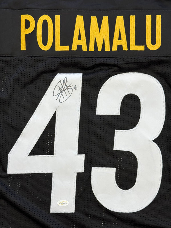 Troy Polamalu Autographed Wilson Steelers Custom Jersey (Total Sports)