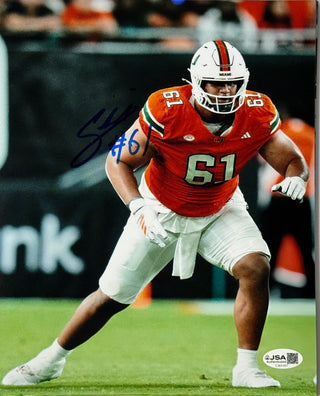 Francis Mauigoa Autographed Miami Hurricanes 8x10 Photo (JSA)