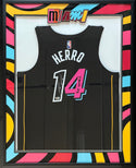 Tyler Herro Autographed Framed Miami Heat Mash Up Jersey (Beckett)