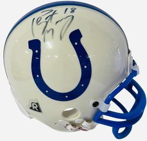 Peyton Manning Indianapolis Colts Autographed Mini Helmet (Super Star Greeting)