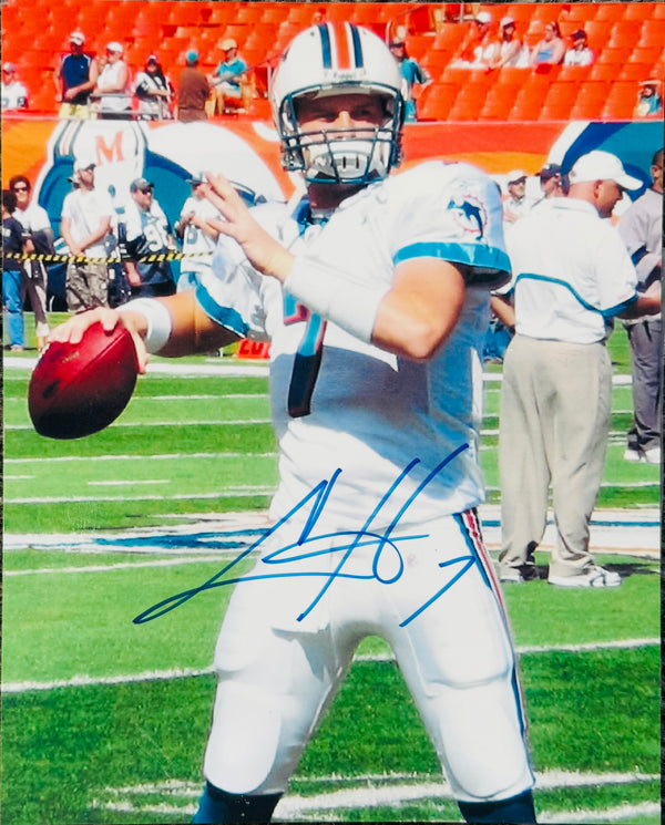 Chad Henne Autographed Dolphins 8x10 Football Photo