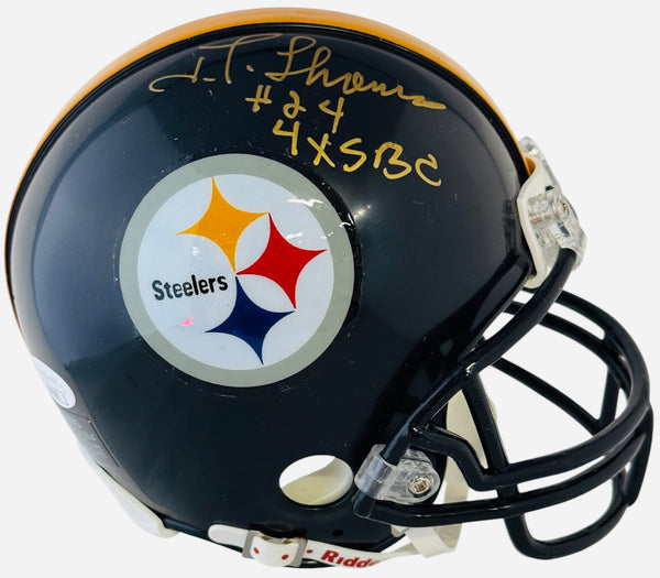 J.T. Thomas Autographed Steelers Mini Helmet (JSA)