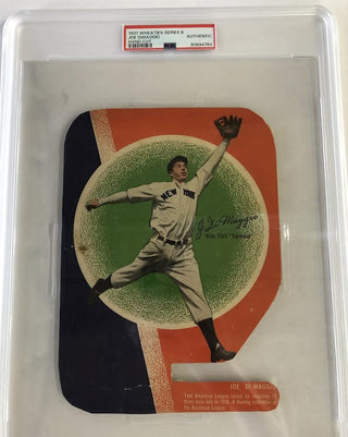 Joe Dimaggio 1937 Wheaties Series 9 Hand Cut PSA Graded Authentic