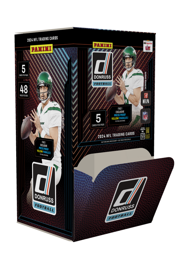 2024 Donruss Football Gravity Feed Box 48 Sealed Packs(1 Exclusive Yellow Parallel Per Pack)