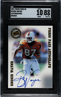 Reggie Wayne 2001 Press Pass SE Autograph Bronze Rookie Card SGC 8 Auto 10