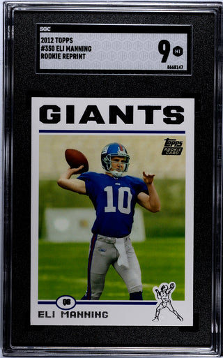 Eli Manning 2012 Topps Rookie Reprint #350 SGC 9