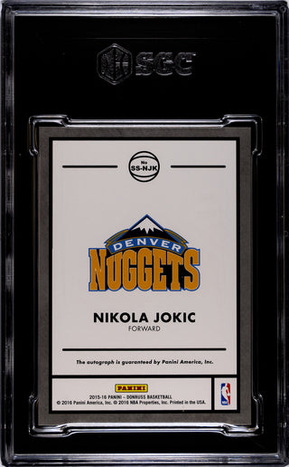Nikola Jokic 2015-16 Donruss Signature Series #SSNJK SGC 9