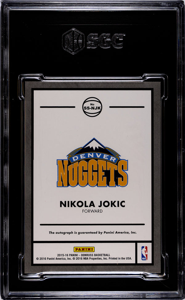 Nikola Jokic 2015-16 Donruss Signature Series #SSNJK SGC 9