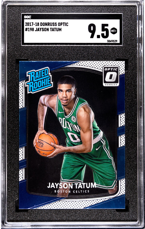 Jayson Tatum 2017 Panini Donruss Optic #198 SGC 9.5 Card