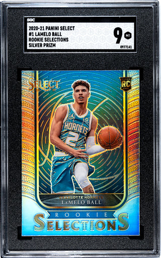LaMelo Ball 2020-21 Panini Select Rookie Selections Silver Prizm #1 SGC 9