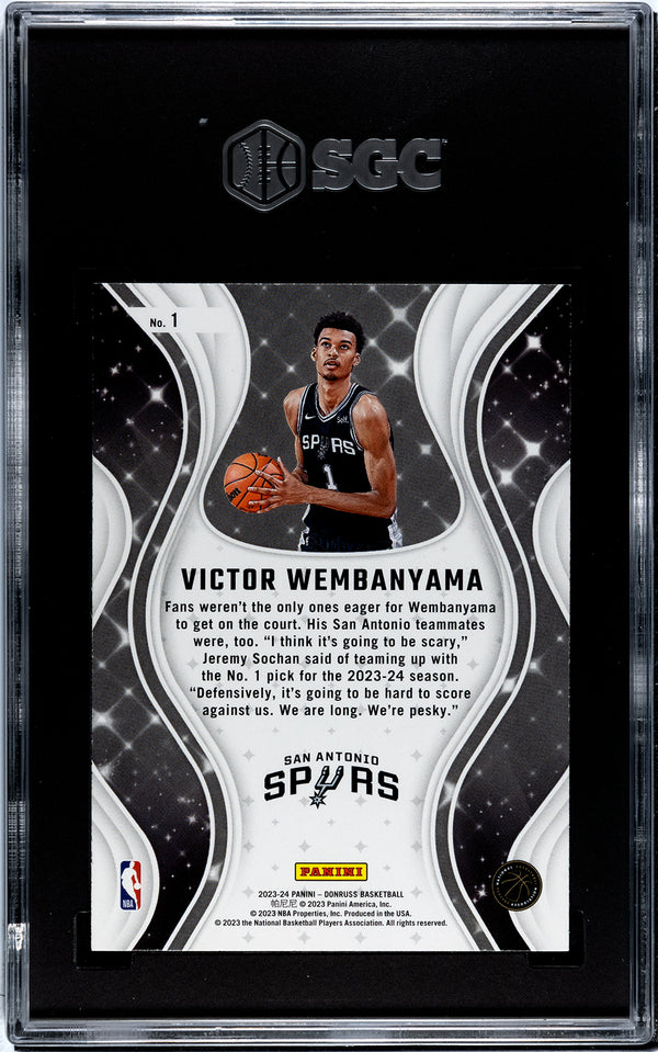 Victor Wembanyama 2023-24 Panini Donruss Magicians Rookie #1 SGC 10