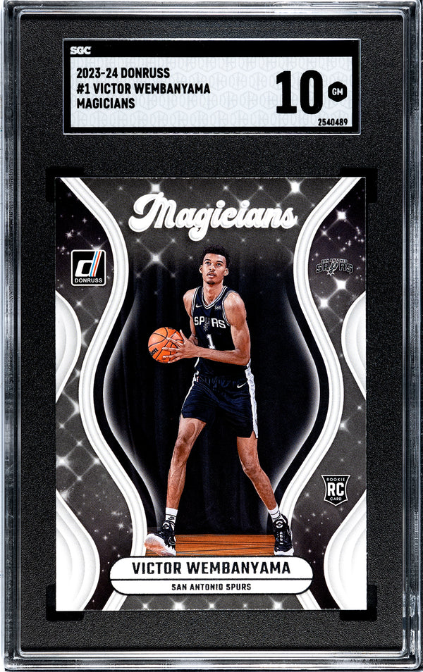 Victor Wembanyama 2023-24 Panini Donruss Magicians Rookie #1 SGC 10