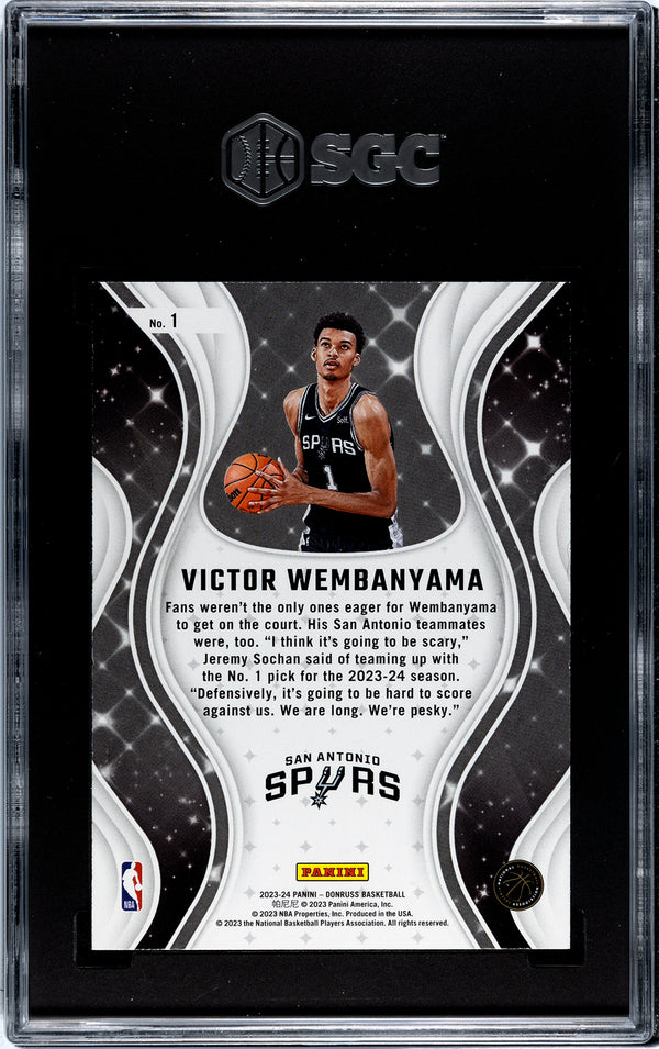 Victor Wembanyama 2023-24 Panini Donruss Magicians Rookie #1 SGC 9.5