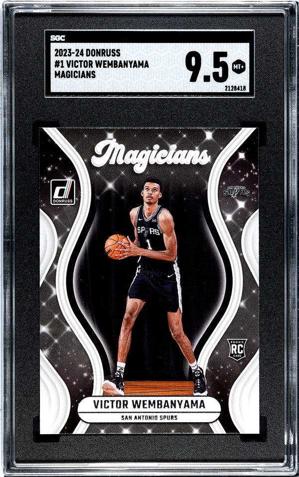 Victor Wembanyama 2023-24 Panini Donruss Magicians Rookie #1 SGC 9.5