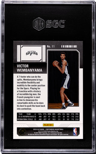 Victor Wembanyama 2023-24 Panini Contenders Retail SGC 9 Card