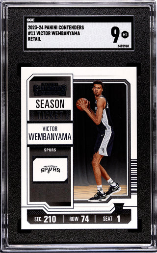 Victor Wembanyama 2023-24 Panini Contenders Retail SGC 9 Card
