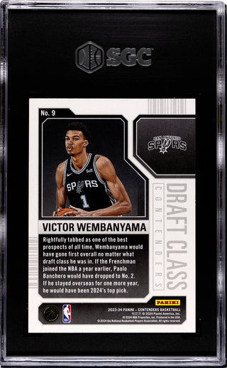 Victor Wembanyama 2023-24 Panini Contenders Draft Class 9.5