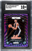 Victor Wembanyama 2023-24 Panini Prizm Monopoly Purple Rookie #81 SGC 10