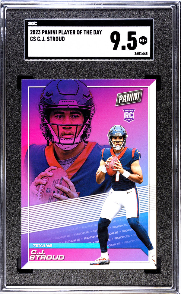 cj stroud graded card CJ Stroud 2023 Panini Player of the Day #CS SGC 9.5