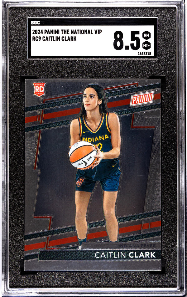 caitlin clark graded card Caitlin Clark 2024 Panini The National VIP #RC9 SGC 8.5 Card