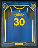 Stephen Curry Signed Golden State Warriors Nike Connect Authentic Jersey Framed (PSA)