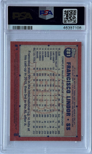 Francisco Lindor 2016 Topps Archives #281 PSA Mint 9