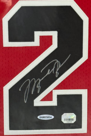 Michael Jordan Autographed Framed Chicago Bulls Jersey (UDA)