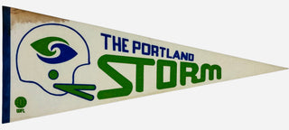 1974 The Portland Storm WFL Large Pennant Banner