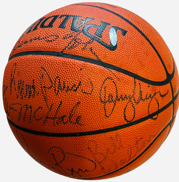 1985-86 Boston Celtics Team Signed Basketball LE 39/500 (UDA)