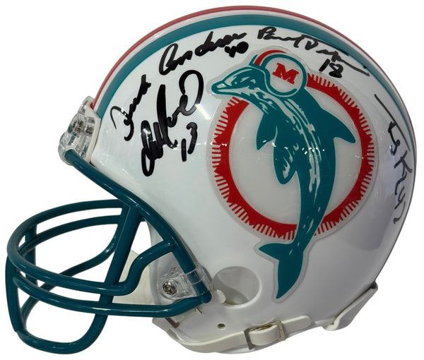Dolphin Greats Multi Signed Mini Helmet (JSA)