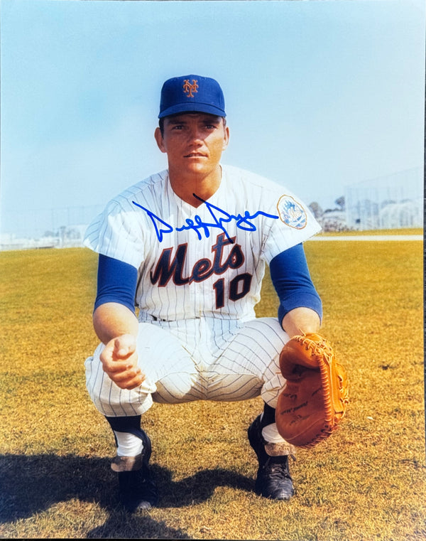 Duffy Dyer Autographed Mets 8x10 Baseball Photo