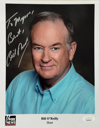 Bill O' Reilly Autographed Celebrity 8x10 Photo (JSA)