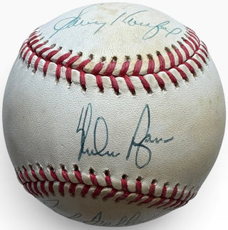 Sandy Koufax Nolan Ryan & Bob Feller Autographed American League Baseball (JSA)