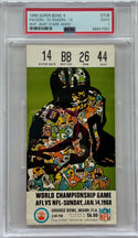 1968 Super Bowl II Green Bay Packers Vs. Oakland Raiders White Ticket (PSA 2)