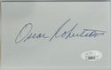 Oscar Robertson Autographed 3x5 Index Card (JSA)