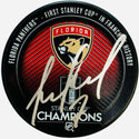 Dmitry Kulikov Autographed Panthers Stanley Cup Champions Puck (Beckett Witness)