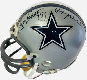 Roger Staubach & Tony Dorsett Dallas Cowboys Autographed Mini Helmet (UDA)