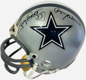 Roger Staubach & Tony Dorsett Dallas Cowboys Autographed Mini Helmet (UDA)