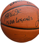 Magic Michael & Larry Signed Spalding Official Leather Game Basketball (PSA & UDA)