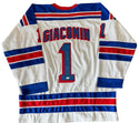 Ed Giacomin Autographed New York Rangers Custom Jersey (JSA)